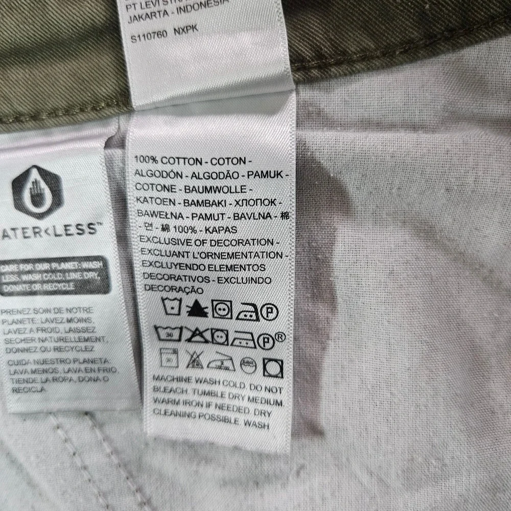 Levis 94 Baggy Cargo Pants Mens 38x30 Olive Green Cotton Utility Y2K
